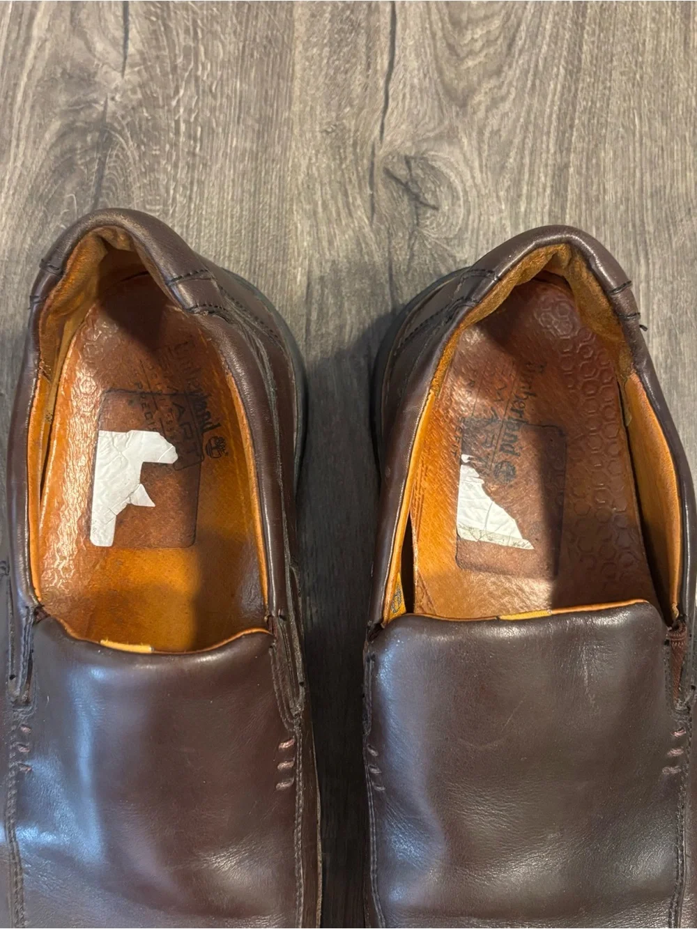 Timberland Brown Leather Slip On Loafers Sz 12-12.5 Smart Comfort System 73514